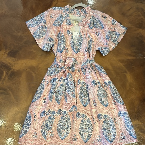 Pink and Blue Patterned Mini Dress - Picture 5 of 8